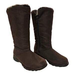 Toe Warmers Janet Brown Faux Fur Lined Winter Boots Made in Canada 7.5 M